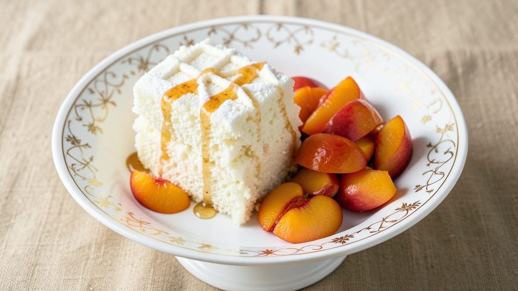 Angel Food Cake with Canned Peaches Recipe: Light, Fluffy Layers and Juicy Fruit Bliss