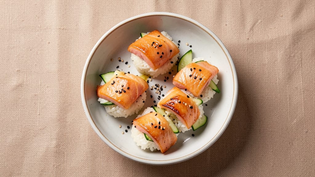 Baked Salmon Sushi Cups Recipe: Crispy Crunch Meets Silky Salmon Bites