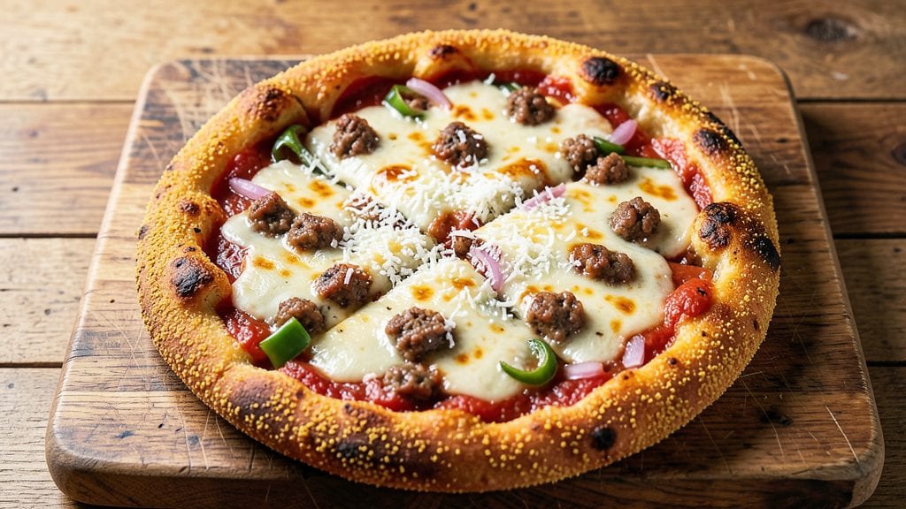 Betty Crocker's Deep Dish Pizza Recipe: Crispy Cornmeal Crust With Cheesy Pull-Apart Layers