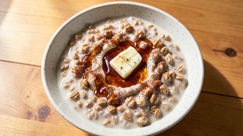 Bob's Red Mill Extra Thick Rolled Oats Overnight Recipe: Spiced Vanilla Cinnamon Creaminess