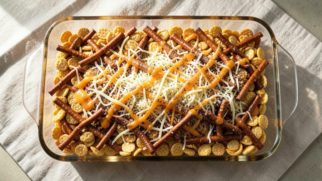 Chex Mix Crack Recipe: Crunchy Cheese and Pretzel Cluster Magic