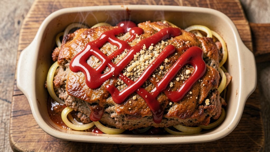 Classic Meatloaf Recipe with Lipton Onion Soup Mix: Glazed Top and Savory Crust in One Pan