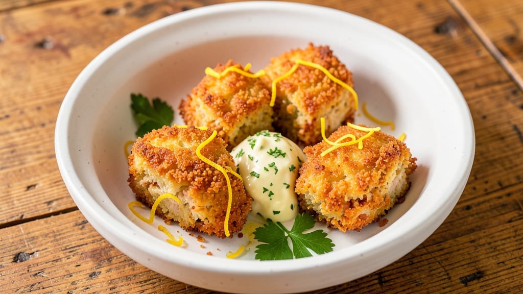 Emeril Lagasse's Crab Cakes Recipe: Buttery Cornmeal Crust With Zesty Lemon Zing