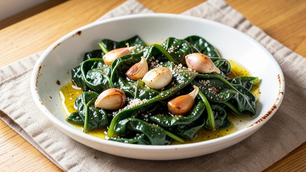 Fry Spinach Recipe: Garlicky Crunch With Nutty Butter Magic