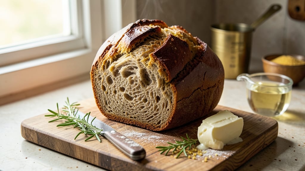 Grandma's Bread Recipe: No-Knead Rustic Loaf With Crusty Bite