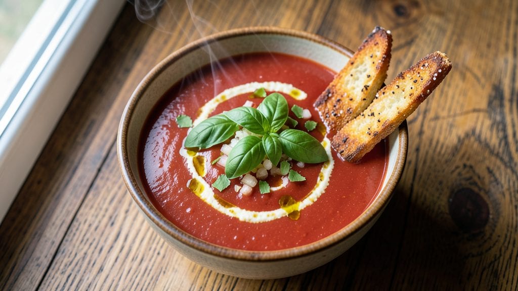 Panera Bread Tomato Soup Copycat Recipe: Velvety Texture With Hidden Basil Trick